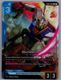Gundam Card Game GD01-001 LR Gundam RX-78-2 Newtype Rising English - Image 1