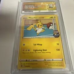 Pikachu On The Ball 001/005 Pokemon Card Futsal Ace Grading 9 Ace Label - Image 2