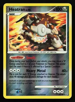 Heatran 30/146 Reverse Holo Rare Legends Awakened Pokemon Card - Image 1