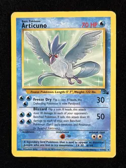 Articuno 17/62 Fossil Unlimited Non Holo Rare 1999 Pokemon Card - HP - Image 1