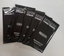 5x Riftbound Origins Nexus Night Pack Sealed English 3-Card Pack - Image 1
