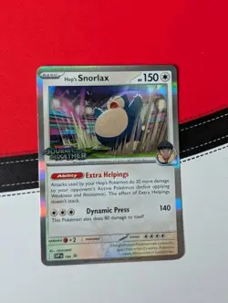 Hop's Snorlax SVP 184 Journey Together Prerelease Stamped Pokemon Promo Card - Image 1