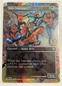 Web Warriors (Borderless) Foil 0203 Marvel’s Spider-Man MTG NM - Image 1