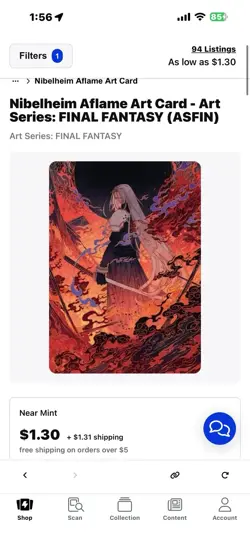 Magic: The Gathering NM Final Fantasy Art Series Nibelheim Aflame (35/53) - Image 1