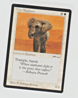 Magic the Gathering ~ MTG ~ 1x War Elephant ~ LP ~ Arabian Nights - Image 1