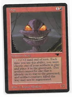 Magic the Gathering ~ MTG ~ 1x Atog ~ LP ~ Antiquities - Image 1