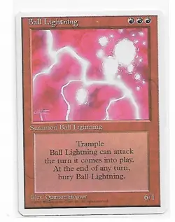 Magic the Gathering ~ MTG ~ 1x Ball Lightning ~ Fourth Edition ~ 4Ed ~ LP - Image 1