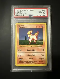1999 POKEMON GAME #60 PONYTA PSA 10 GEM MINT BASE SET SHADOWLESS - Image 1