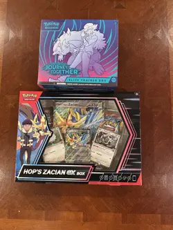Pokemon Tcg Journey Together Etb Hops Zacian Ex Box Lot Sealed Scarlet & Violet - Image 1