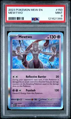 PSA 9 - Mewtwo Holo 1150/165 SV MEW English 151 - Pokemon - Image 1
