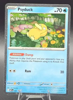 Pokemon TCG Psyduck 007 ME Mega Evolution Black Star Promo NM 🦆 Cosmo Holo! - Image 1