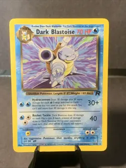 Pokemon TCG Dark Blastoise #20/82 Team Rocket Non Holo Rare WOTC VTG 2000 - Image 1