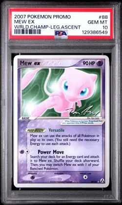 2007 Pokemon World Championships Promo #88 Mew Ex Legendary Ascent PSA 10 - Image 1