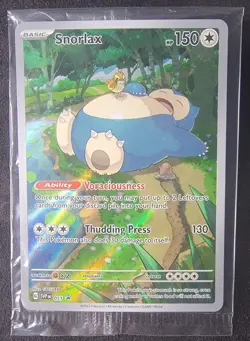 SEALED Pokemon Snorlax SVP 051 Scarlet & Violet 151 Holo Black Star Promo NM - Image 1