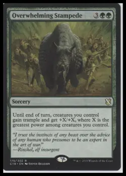 MTG Overwhelming Stampede Magic Commander 2019 #175 - Image 1