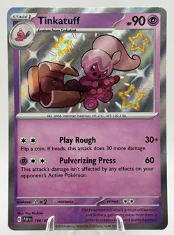 Tinkatuff 166/091 Paldean Fates Shiny Holo Rare Pokemon TCG - NM - Image 1