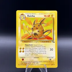 Raichu 29/62 Fossil Unlimited Non Holo Rare Vintage Pokemon TCG - Image 1