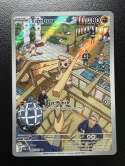 Pokemon TCG - Timburr - Twilight Masquerade 183/167 Illustration Rare Full Art - Image 1