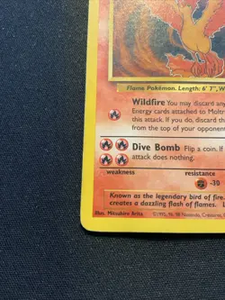 Moltres MP Unlimited Fossil 27/62 Pokemon TCG Regular Black Edges Bleeding - Image 5