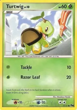 1x Turtwig - 17/17 - Pop 6 - Common Lightly Played Pokemon POP Series - Image 1