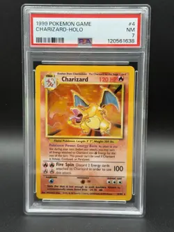 1999 Pokemon TCG Base Set Charizard - Holo - PSA 7 - Image 1