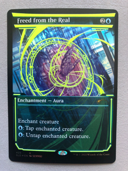 Mtg Carte Magic Secret Lair Freed from the Real Neon Yellow FOIL English NM - Image 1