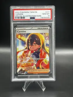 2024 Pokemon SV Twilight Masquerade TWM EN Carmine #217/167 PSA 10 - Image 1
