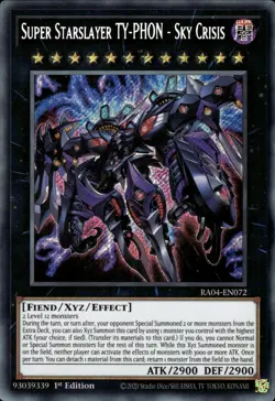 Super Starslayer TY-PHON - Sky Crisis - Secret Rare 1st RA04-EN072 - NM - YuGiOh - Image 1
