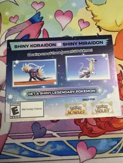 SHINY MIRAIDON/KORAIDON CODE CARD UNSCRATCHED For Pokemon Go / GameStop ! - Image 1
