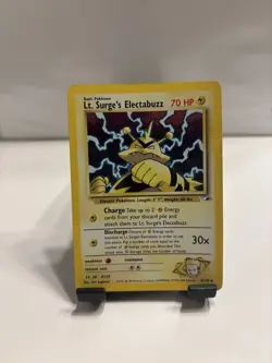 Pokemon TCG Lt. Surge's Electabuzz Gym Heroes Holo Card 6/132- Small Crease - Image 1