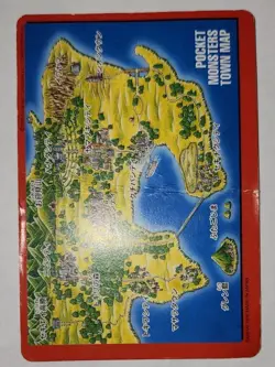 BLUE BLASTOISE TOWN MAP 156 GREEN 1996 BANDAI CARDDASS VENDING POKEMON CARD DMG - Image 2