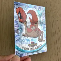 Topps Pokemon Foil Holo Card TV Animation Series 2 Blue Logo #98 Krabby - Image 1