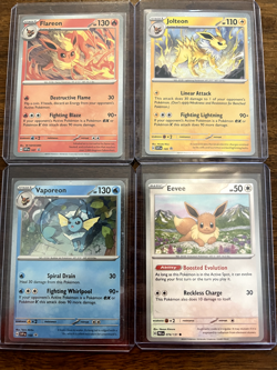 Prismatic Evolutions Poster Collections 3 Foil Promo Cards and Eevee - Image 1