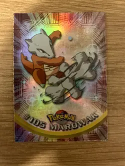 Pokemon Topps Marowak Card #105 Rainbow Holo Foil - Rare- Vintage - Image 1