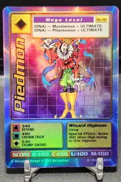Piedmon Bandai 1999 Digimon Holo Card BO-42 MP - Image 1