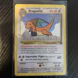 Dragonite Movie Black Star Promo 5 Pokemon Card 1999 Stamped MP-HP - Image 1