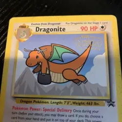 Dragonite Movie Black Star Promo 5 Pokemon Card 1999 Stamped MP-HP - Image 3