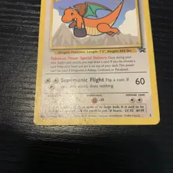 Dragonite Movie Black Star Promo 5 Pokemon Card 1999 Stamped MP-HP - Image 4