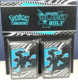 Lot of 2 Sealed Packs of Pokemon Black Bolt 65ct Standard Card Sleeves - Image 1