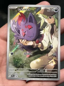 Pokemon TCG N's Zorua SVP 189 Journey Together ETB Black Star Promo Card - NM - Image 1