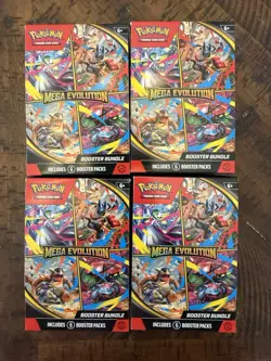 ?? Pokemon Mega Evolutions Booster Bundle Opened with 60+ cards & 6 code cards - Image 1