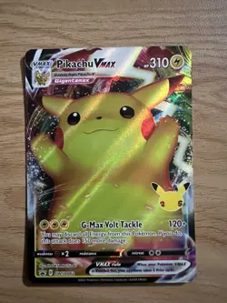 Pokemon Pikachu VMAX SWSH062 Celebrations Sword & Shield Black Star Promo Card - Image 1