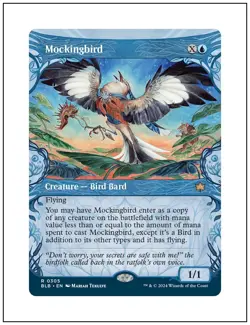 1x Mockingbird, Showcase Art, Magic the Gathering MTG NM - Image 1