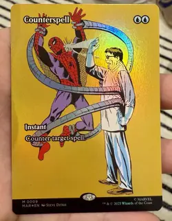Counterspell (Borderless) 0009 Marvel Universe Spider-Man Foil MTG NM - Image 1