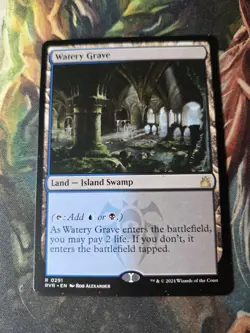 Watery Grave MTG Ravnica Remastered Magic The Gathering Shock Land - Image 2