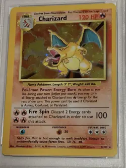 Pokemon 1999 Charizard Base Set Unlimited #4 Holo PSA 7 Near Mint - Image 3