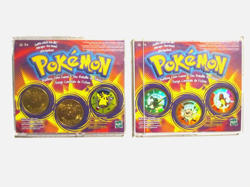 VTG 1999 x 2 Pokemon Battling Coin Game Hasbro 1 New/ Sealed 1 Opened - Image 1