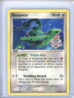 Rayquaza Pokemon 2005 EX Deoxys 22/107 Gym Challenge World Qualifiers LP - Image 1