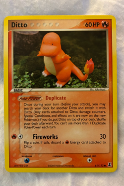 2005 Pokemon TCG Delta Species Ditto Charmander #61/113 - LP - Image 3