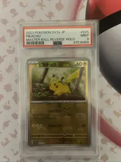 2023 Pokemon Pikachu JPN SV2A: 151 Master Ball Reverse Holo #025 PSA 9 - Image 1